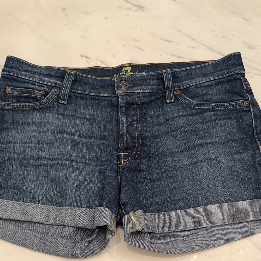 7 for all mankind denim shorts size 28